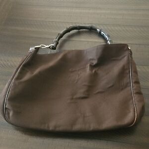 Vintage Gucci Brown Hobo Bag with Dark Brown Handle